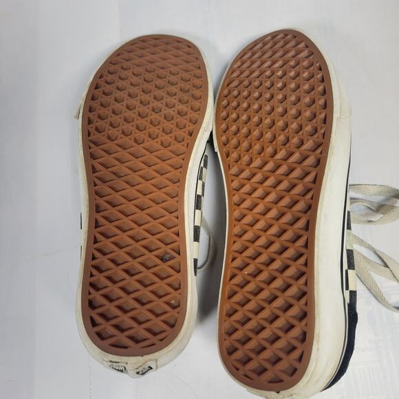 Women's Old Skool Vans Checkered Black & White Sz 8 Off The Wall - Picture 7 of 9